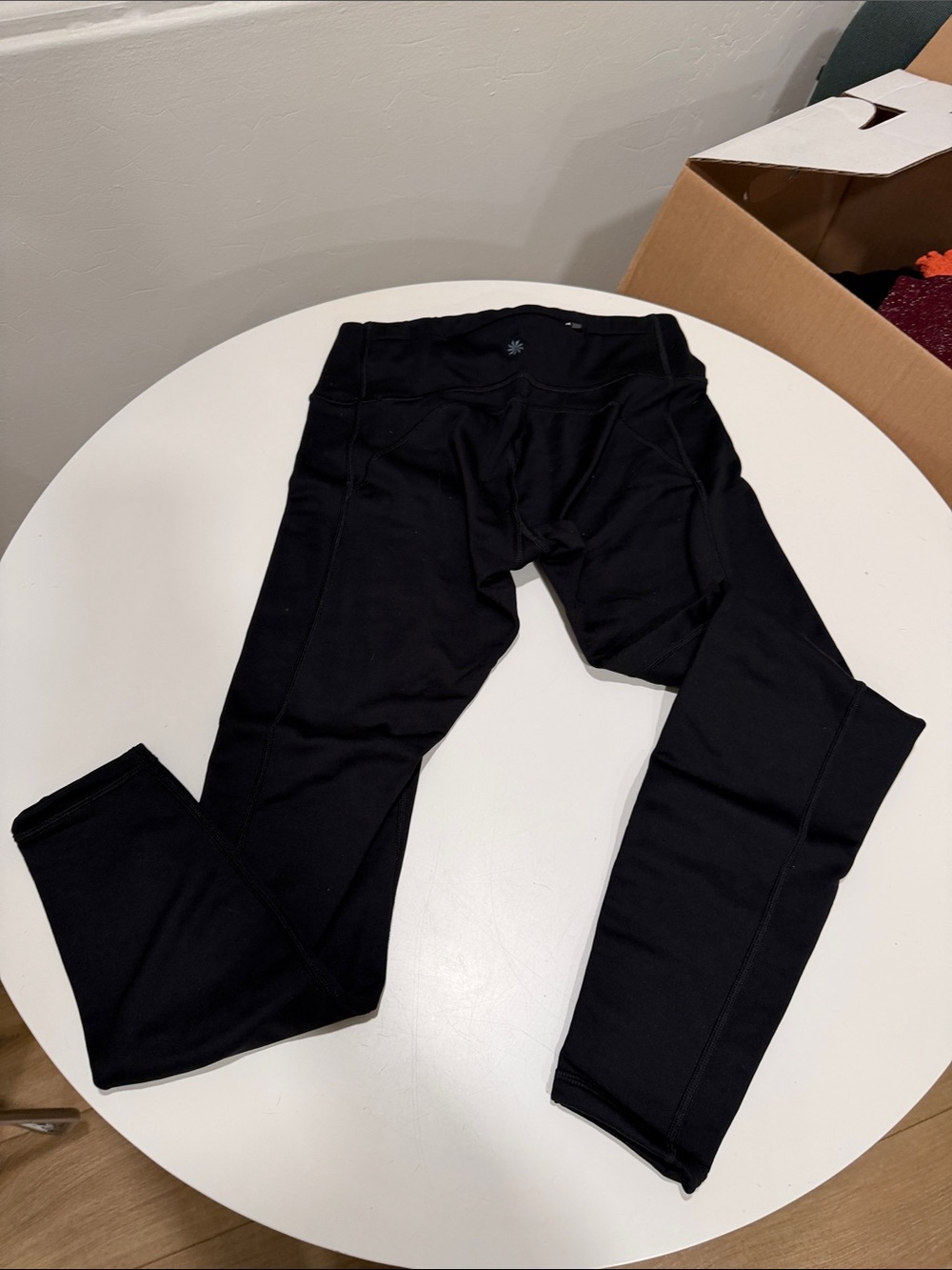 Athleta Black High-Waist Fleece-lined Leggings